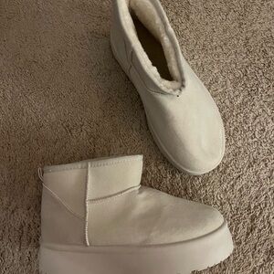 Cozy Cream Ankle Boots